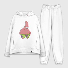 Женский костюм хлопок Oversize с принтом Evil patrick, злой патрик в Белгороде,  |  | evil patrick | patrick | patrick star | злой патрик | патрик | патрик злой | патрик мем | патрик стар