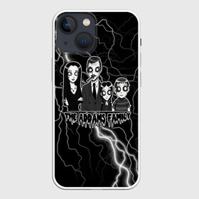 Чехол для iPhone 13 mini с принтом Addams family | Семейка Аддамс в Белгороде,  |  | Тематика изображения на принте: адамс | аддамс | гомес | гомэс | мультфильм | пагзли | пагсли | семейка адамс | семейка аддамс | уэнздэй