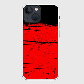 Чехол для iPhone 13 mini с принтом КРАСНЫЙ ГРАНЖ | RED GRUNGE в Белгороде,  |  | grunge | red | брызги | брызги краски | гранж | краска | краска и ничего лишнего | красная краска | красный | пятна | разводы | черно красный