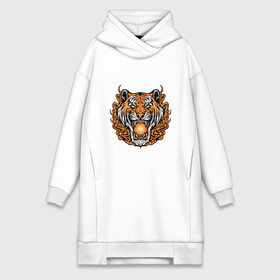 Платье-худи хлопок с принтом Magic   Tiger в Белгороде,  |  | 2022 | animal | cat | lion | tiger | год тигра | животные | зверь | зубы | кот | кошка | лев | охотник | полосатый | природа | тигр | тигренок | тигрица | хищник