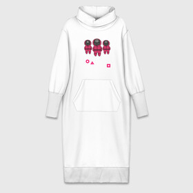 Платье удлиненное хлопок с принтом Корейская игра в кальмара 2021 в Белгороде,  |  | pink | squid game | игра на выживание | кальмар | королевская битва | ли чон чжэ | пак хэ cу | розовые солдаты | хван дон хёк