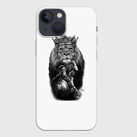 Чехол для iPhone 13 mini с принтом Лев Король в Белгороде,  |  | animals | вмиреживотных | животные | животныймир | звери | зверь | король | лев | питомец | природа