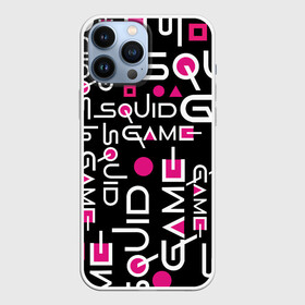 Чехол для iPhone 13 Pro Max с принтом SQUID GAME ЛОГО PINK в Белгороде,  |  | 001 | 067 | 456 | netflix | pink | squid game | игра | игра в кальмара | квадрат | круг | нетфликс | распорядитель | сериал | стражи | треугольник