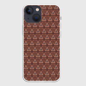 Чехол для iPhone 13 mini с принтом Абстракция из коричневых треугольников в Белгороде,  |  | abstraction | polygons | triangles | абстракция | коричневый | линии | многоугольники | молодежный | треугольники | узор | фигуры
