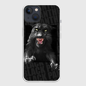 Чехол для iPhone 13 с принтом Черная пантера Black panther в Белгороде,  |  | black panther | атака | дикая кошка | злость | красивая кошка | черная кошка | черная пантера | ярость