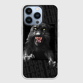 Чехол для iPhone 13 Pro с принтом Черная пантера Black panther в Белгороде,  |  | black panther | атака | дикая кошка | злость | красивая кошка | черная кошка | черная пантера | ярость