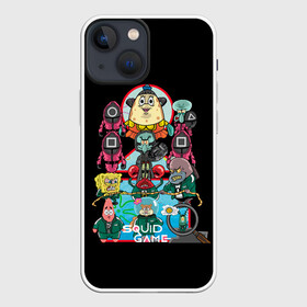 Чехол для iPhone 13 mini с принтом Кальмар на дне океана в Белгороде,  |  | squid game | игра в кальмара | игра на выживание | сериал | сериалы