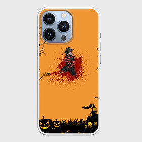 Чехол для iPhone 13 Pro с принтом Halloween Freddy Blood в Белгороде,  |  | blood | freddy krueger | ghosts | halloween | monsters | nightmare on elm street | orange | pumpkin | кровь | монстры | оранжевый | привидение | тыква | фредди крюгер | хеллоуин