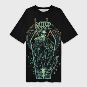 Платье-футболка 3D с принтом Lamb of God, Sacrament в Белгороде,  |  | death metal | lamb of god | log | sacrament | грув метал | группы | метал | музыка | рок | трэш