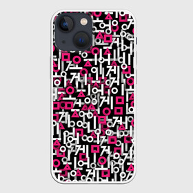 Чехол для iPhone 13 mini с принтом Узор из Игры в кальмара в Белгороде,  |  | squid game | абстракция | геометрические | игра в кальмара | кальмар | корейский | логотип | паттерн | фигуры