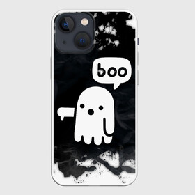 Чехол для iPhone 13 mini с принтом ХЕЛЛУОИН ПРИВЕДЕНИЕ БУ   HALLOWEEN GHOST BOO в Белгороде,  |  | bats | bones | ghost | halloween | pumpkin | skull | кости | летучие мыши | приведение | призрак | скелет | тыква | хеллоуин | хоррор | хэллоуин