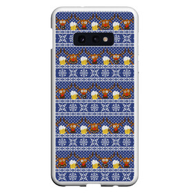 Чехол для Samsung S10E с принтом Олени отдыхают в Белгороде, Силикон | Область печати: задняя сторона чехла, без боковых панелей | Тематика изображения на принте: вязанный | новогодний | олень | паттерн | рождественский | с оленями | свитер | узор