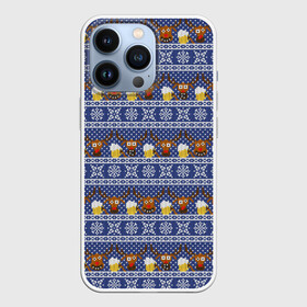 Чехол для iPhone 13 Pro с принтом Олени отдыхают в Белгороде,  |  | вязанный | новогодний | олень | паттерн | рождественский | с оленями | свитер | узор