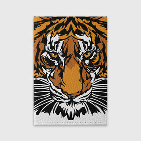 Обложка для паспорта матовая кожа с принтом Взгляд хозяина джунглей в Белгороде, натуральная матовая кожа | размер 19,3 х 13,7 см; прозрачные пластиковые крепления | 2022 | african | direct look | master of the jungle | muzzle | new year | predator | tiger | year of the tiger | африканский | год тигра | новый год | прямой взгляд | тигр | хищник | хозяин джунглей