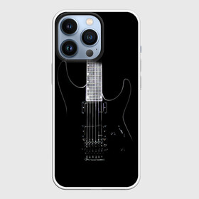 Чехол для iPhone 13 Pro с принтом ЧЕРНАЯ ЭЛЕКТРОГИТАРА в Белгороде,  |  | black | dark | guitar | music | rock | гибсон | гитара | гриф | лады | музыка | рок | струны | черный | электрогитара