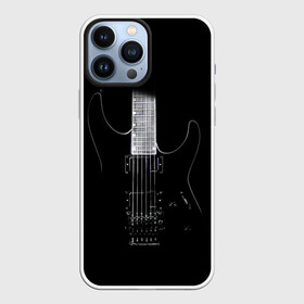 Чехол для iPhone 13 Pro Max с принтом ЧЕРНАЯ ЭЛЕКТРОГИТАРА в Белгороде,  |  | black | dark | guitar | music | rock | гибсон | гитара | гриф | лады | музыка | рок | струны | черный | электрогитара