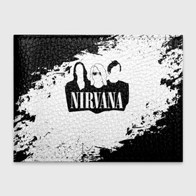 Обложка для студенческого билета с принтом Нирвана Рок Группа Гранж ЧБ | Nirvana в Белгороде, натуральная кожа | Размер: 11*8 см; Печать на всей внешней стороне | album | curt | group | grunge | kobain | logo | music | nevermind | nirvana | pattern | rock | smells like | smile | teen spirit | альбом | брызги | гитара | гранж | группа | курт кобейн | логотип | музыка | невермайнд | нирвана | паттерн | потер