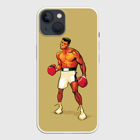 Чехол для iPhone 13 с принтом Ali Art в Белгороде,  |  | box | muhammad ali | sport | sports | sportsmen | бокс | легенда | мухаммад али | мухаммед али | спорт | спортсмен