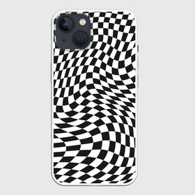 Чехол для iPhone 13 с принтом Черно белая клетка | Black and white squares в Белгороде,  |  | free | minimalist | minimum | арт | бежевый | белый | буквы | вебер | горы | девушка | дизайн | женское | живопись | кружки | линии | минимализм | море | пейзаж | природа | редбаббл | стикеры | футболки | цветок