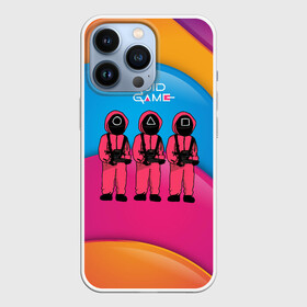 Чехол для iPhone 13 Pro с принтом Игра в кальмара   красочный фон в Белгороде,  |  | among us | squid game | выживание | игра в кальмара | кальмар | корейский | корея | хван чжун хо | чо сан