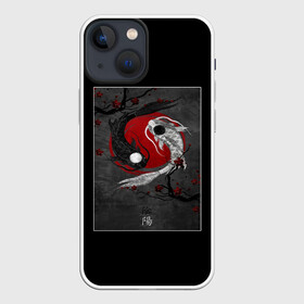 Чехол для iPhone 13 mini с принтом карпы инь янь в Белгороде,  |  | blood | carp | china | mystic | sakura | yan | yin | инь | карп | китай | крапы | кровь | мистика | сакура | янь