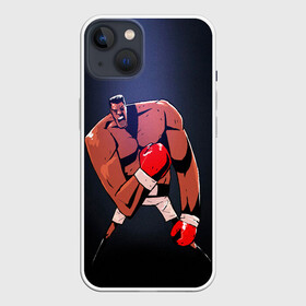 Чехол для iPhone 13 с принтом Мультяшный Али в Белгороде,  |  | box | muhammad ali | sport | sports | sportsmen | бокс | легенда | мухаммад али | мухаммед | спорт | спортсмен