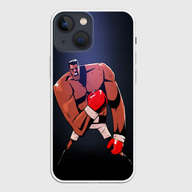 Чехол для iPhone 13 mini с принтом Мультяшный Али в Белгороде,  |  | box | muhammad ali | sport | sports | sportsmen | бокс | легенда | мухаммад али | мухаммед | спорт | спортсмен