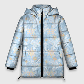 Женская зимняя куртка Oversize с принтом Узоры Снежинки в Белгороде, верх — 100% полиэстер; подкладка — 100% полиэстер; утеплитель — 100% полиэстер | длина ниже бедра, силуэт Оверсайз. Есть воротник-стойка, отстегивающийся капюшон и ветрозащитная планка. 

Боковые карманы с листочкой на кнопках и внутренний карман на молнии | merry christmas | дед мороз | ёлка | зима | мороз | новый год | подарок | праздник | рождество | с новым годом | сантаклаус | снег | снеговик | снегурочка | снежинки | снежные узоры | узоры