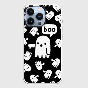 Чехол для iPhone 13 Pro с принтом BOO ПРИВЕДЕНИЕ ХЕЛЛОУИН в Белгороде,  |  | bats | bones | ghost | halloween | pumpkin | skull | кости | летучие мыши | приведение | призрак | скелет | тыква | хеллоуин | хоррор | хэллоуин