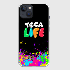 Чехол для iPhone 13 с принтом TOCA BOCA LIFE БРЫЗГИ КРАСОК в Белгороде,  |  | digital toys | gamer | games | helicopter taxi | pets | toca boca | toca hair salon | toca kitchen | toca life | toca life city | toca life worl | toca tea party | video games | игры