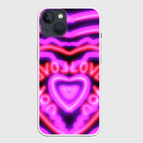 Чехол для iPhone 13 с принтом Lover love в Белгороде,  |  | Тематика изображения на принте: love | love you | lover | люблю | любовь | розовое сердце | сердечко | сердце