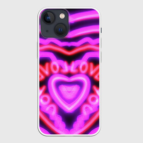 Чехол для iPhone 13 mini с принтом Lover love в Белгороде,  |  | love | love you | lover | люблю | любовь | розовое сердце | сердечко | сердце