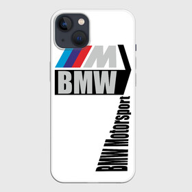 Чехол для iPhone 13 с принтом BMW  Motorsport в Белгороде,  |  | bmw | автоспорт | бмв | логотипы | надписи | немецкая классика | немецкие машины