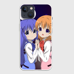 Чехол для iPhone 13 с принтом Gochuumon wa Usagi Desu ka | Cocoa, Chino  Tippi в Белгороде,  |  | Тематика изображения на принте: anime | chino kafuu | gochuumon wa usagi desu ka | hot cocoa | аниме | заказывали кролика | кокоа хото | чино кафу