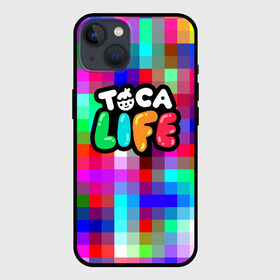 Чехол для iPhone 13 с принтом TOCA BOCA LOGO PIXEL | COLOR GEOMETRY в Белгороде,  |  | digital toys | gamer | games | helicopter taxi | pets | toca boca | toca hair salon | toca kitchen | toca life | toca life city | toca life worl | toca tea party | video games | игры