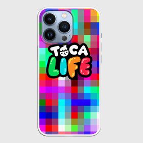 Чехол для iPhone 13 Pro с принтом TOCA BOCA LOGO PIXEL | COLOR GEOMETRY в Белгороде,  |  | digital toys | gamer | games | helicopter taxi | pets | toca boca | toca hair salon | toca kitchen | toca life | toca life city | toca life worl | toca tea party | video games | игры