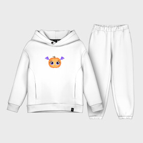 Детский костюм хлопок Oversize с принтом маленькая тыква в Белгороде,  |  | baby | big | cute | eyes | halloween | monster | pumpkin | small | wings | большие | глаза | детское | крылья | маленькая | милый | монстр | тыква | хэллоуин