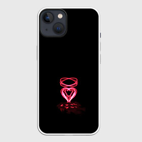 Чехол для iPhone 13 с принтом Плавленное сердце в Белгороде,  |  | люблю | люблю тебя | любовь | неоновое сердце | розовое сердечко | розовое сердце | сердце | я тебя люблю