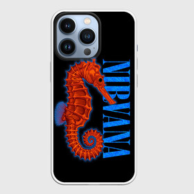 Чехол для iPhone 13 Pro с принтом NIRVANA SEAHORSE в Белгороде,  |  | Тематика изображения на принте: cobain | grunge | hardcore | horse | kurt | metal | music | nirvana | punk | retro | rock | sea | гранж | кобэйн | конек | курт | морской | музыка | нирвана | панк | рок