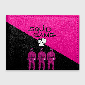 Обложка для студенческого билета с принтом Игра в Кальмара Стражи в Белгороде, натуральная кожа | Размер: 11*8 см; Печать на всей внешней стороне | squid game | игра в кальмара | кальмар | персонажи из сериала | стража squid game