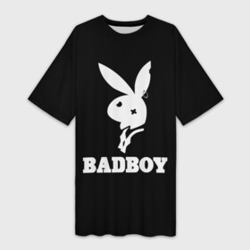 Платье-футболка 3D с принтом BAD BOY (секси) в Белгороде,  |  | Тематика изображения на принте: bad boy | erotic | love | playboy | заяц | кролик | любовь | плейбой | прикол | смешной | страсть | ххх | шутка | юмор