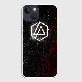 Чехол для iPhone 13 с принтом Linkin Park Logo | Линкин Парк в Белгороде,  |  | album | bennington | chester | green | grunge | linkin park | mike | music | rock | shinoda | style | альбом | беннингтон | гитара | гранж | линкин парк | логотип | музыка | надпись | певец | полосы | потертости | рок | честер | шинода