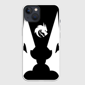 Чехол для iPhone 13 с принтом TEAM SPIRIT WHITE DRAGON (НА СПИНЕ) в Белгороде,  |  | Тематика изображения на принте: collapse | cs go | cyber | cybersport | dota 2 | dragon | hearthstone | miposhka | mira | russia | spirit | spirited | team spirit | torontotokyo | ts | yatoro | дота | дракон | кибер | киберспорт | киберспортсмен | кс го | россия | спирит | спи