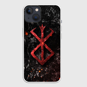 Чехол для iPhone 13 с принтом BERSERK LOGO GRUNGE RED в Белгороде,  |  | anime | berserk | logo | аниме | берсерк | бесерк | лого | логотип | манга | мультфильм