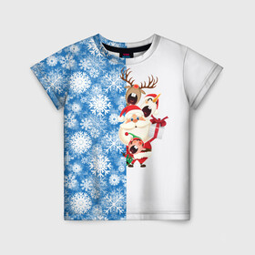 Детская футболка 3D с принтом Подарок от Санты в Белгороде, 100% гипоаллергенный полиэфир | прямой крой, круглый вырез горловины, длина до линии бедер, чуть спущенное плечо, ткань немного тянется | christmas | merry christmas | santa claus | гном | дед мороз | ёлка | зима | мороз | новый год | олень | подарок | праздник | рождество | с новым годом | санта клаус | снеговик | снегурочка | снежинки
