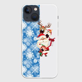 Чехол для iPhone 13 mini с принтом Подарок от Санты в Белгороде,  |  | christmas | merry christmas | santa claus | гном | дед мороз | ёлка | зима | мороз | новый год | олень | подарок | праздник | рождество | с новым годом | санта клаус | снеговик | снегурочка | снежинки
