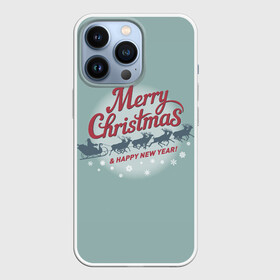 Чехол для iPhone 13 Pro с принтом Merry Christmas (хо хо хо) в Белгороде,  |  | christmas | merry christmas | santa claus | дед мороз | ёлка | зима | мороз | новый год | олени | подарок | праздник | рождество | с новым годом | сани с оленями | санта клаус | снегурочка | снежинки