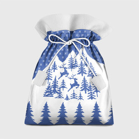 Подарочный 3D мешок с принтом Горные Олени в Белгороде, 100% полиэстер | Размер: 29*39 см | merry christmas | алатырь | бабушкин свитер | вышиванка | горы | ёлка | зверь | зима | косули | лось | новый год | обережная вышивка | олень | орнамент | подарок | рождество | русская рубашка | свитер