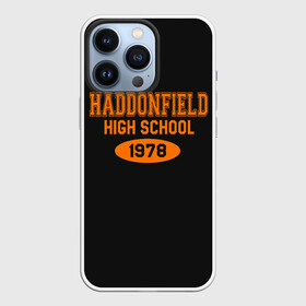 Чехол для iPhone 13 Pro с принтом Haddonfield High School 1978 в Белгороде,  |  | face | haddonfield | halloween | high | killer | leather | maniac | michael | myers | mystic | school | uniform | кожаное | лицо | майерс | майкл | мистика | старшая | униформа | форма | хаддонифилд | хэллоуин | ш