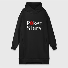 Платье-худи хлопок с принтом PokerStars логотип в Белгороде,  |  | poker | poker stars | pokerstars | карты | лого | логотип | покер | покер старс | покерстарс